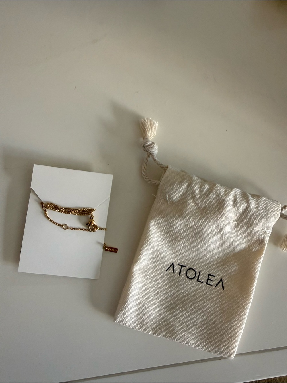 Atolea Gold Heart Pendant Layered Necklace - Gold Plated - Picture 2 of 2